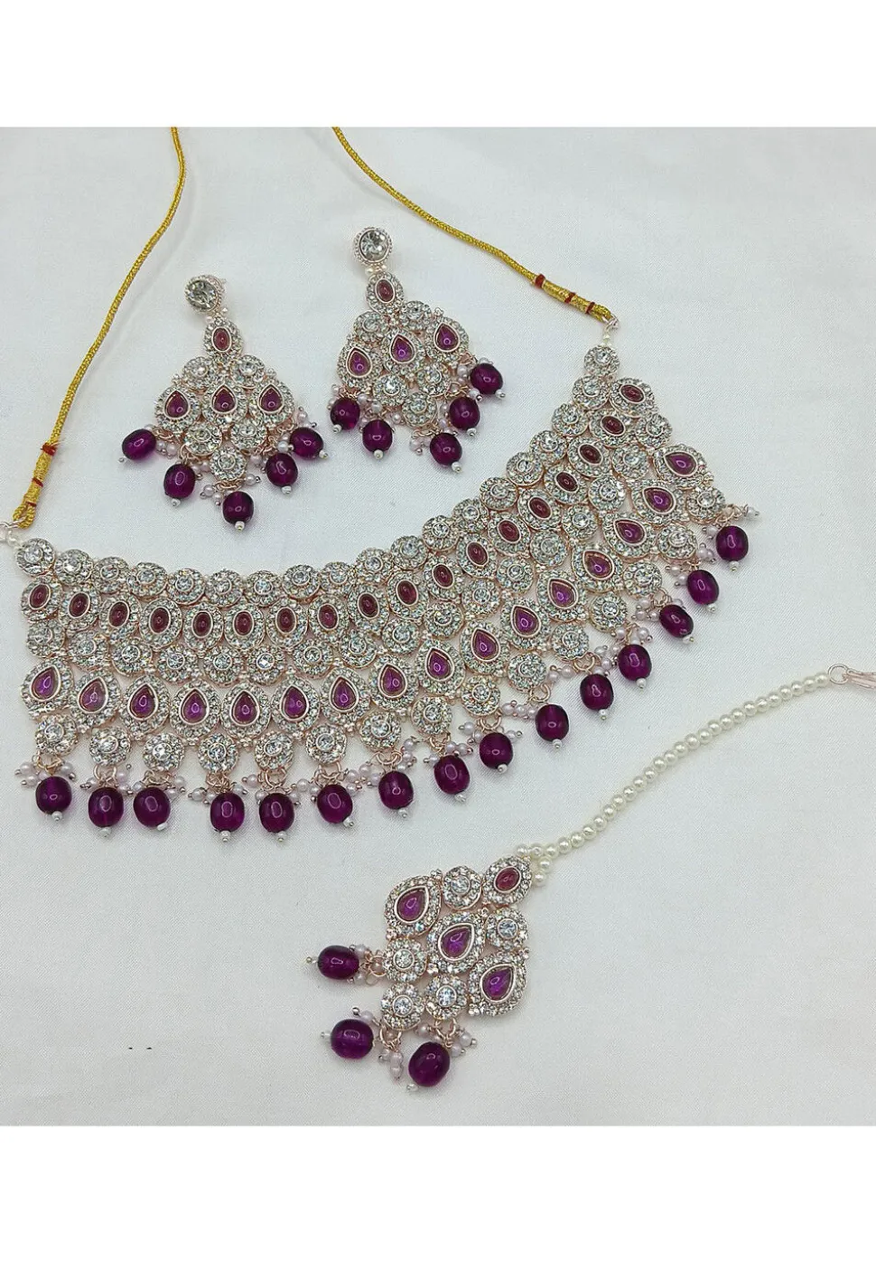 Stone Studded Choker Necklace Set