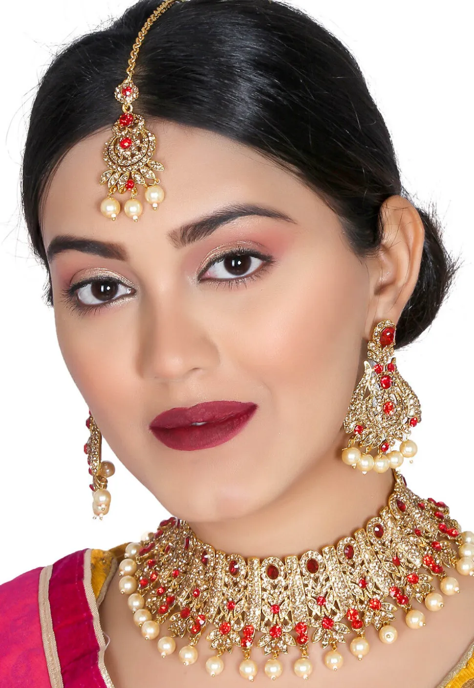 Stone Studded Choker Necklace Set