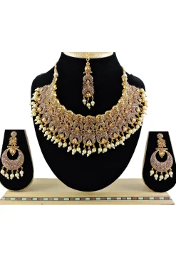 Stone Studded Choker Necklace Set