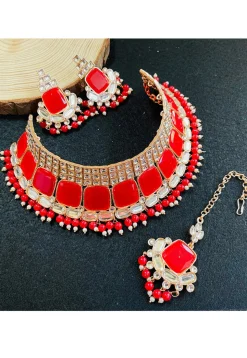 Stone Studded Choker Necklace Set