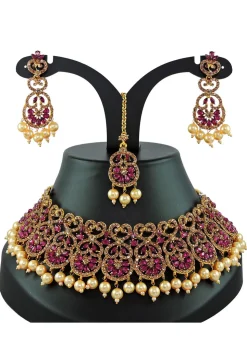 Stone Studded Choker Necklace Set