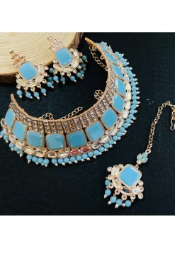 Stone Studded Choker Necklace Set