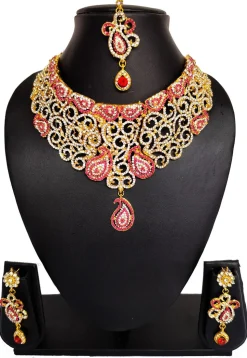 Stone Studded Choker Necklace Set