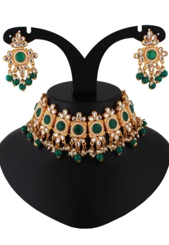 Stone Studded Choker Necklace Set