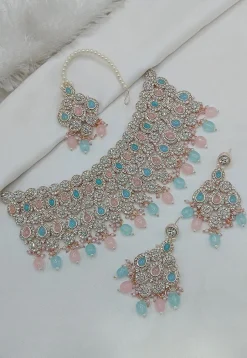 Stone Studded Choker Necklace Set
