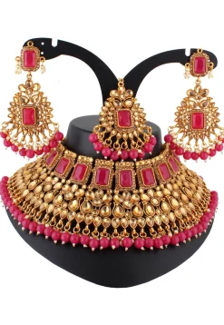 Stone Studded Choker Necklace Set