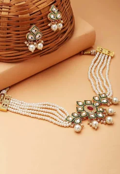 Stone Studded Choker Necklace Set