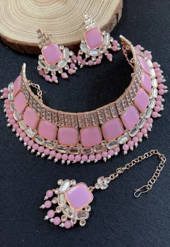 Stone Studded Choker Necklace Set
