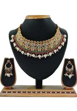 Stone Studded Choker Necklace Set