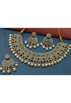 Stone Studded Choker Necklace Set