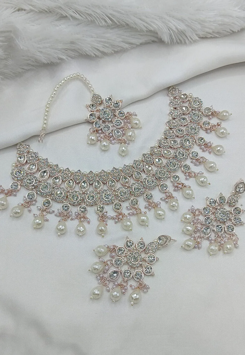 Stone Studded Choker Necklace Set