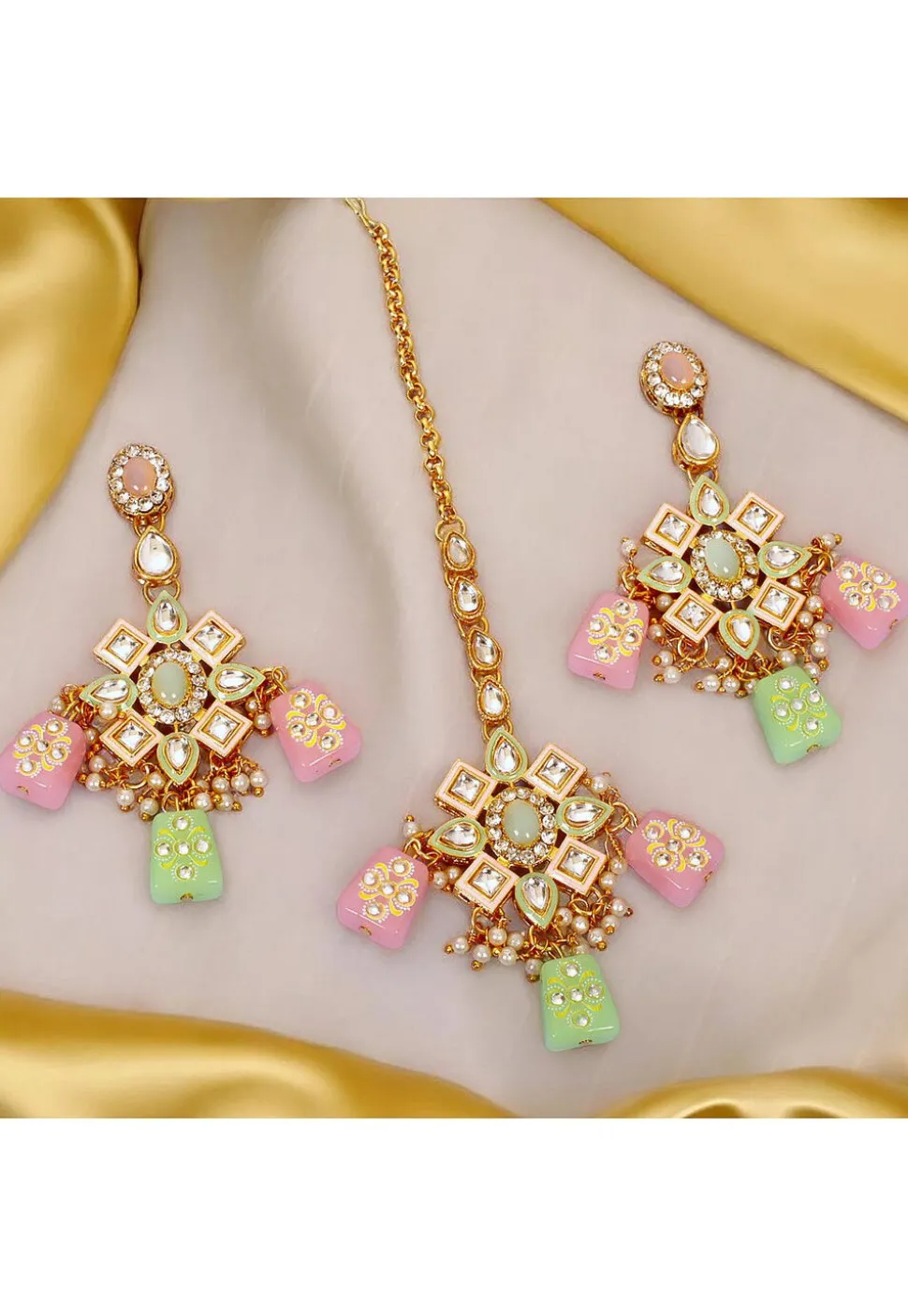 Stone Studded Choker Necklace Set