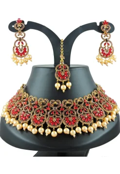 Stone Studded Choker Necklace Set