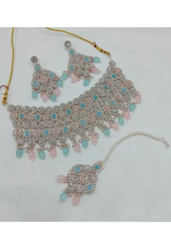 Stone Studded Choker Necklace Set