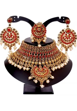 Stone Studded Choker Necklace Set