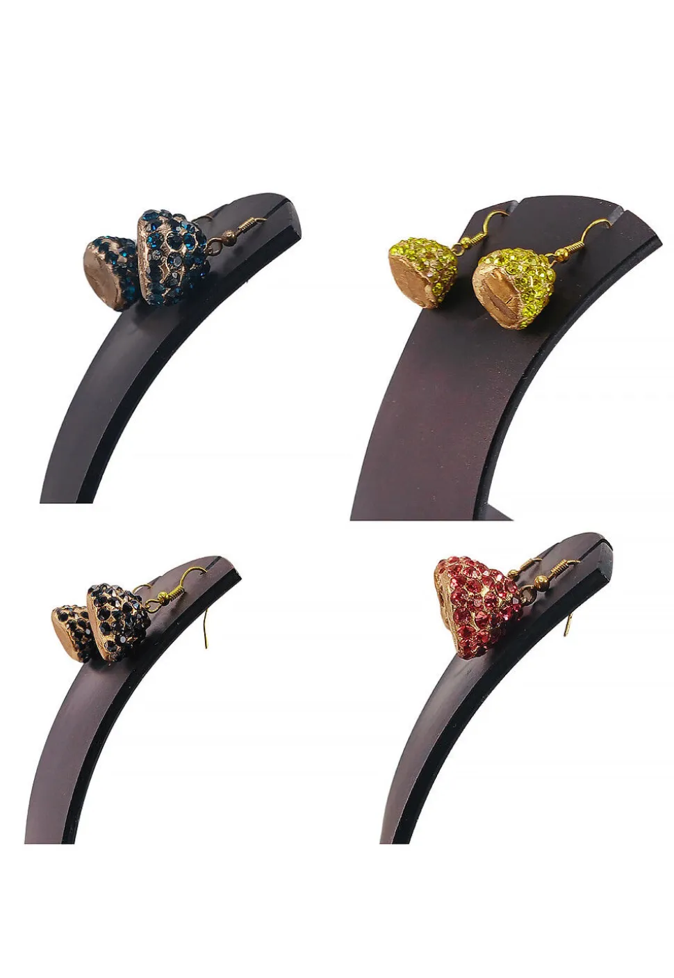 Stone Studded Combo Jhumka Style Earrings