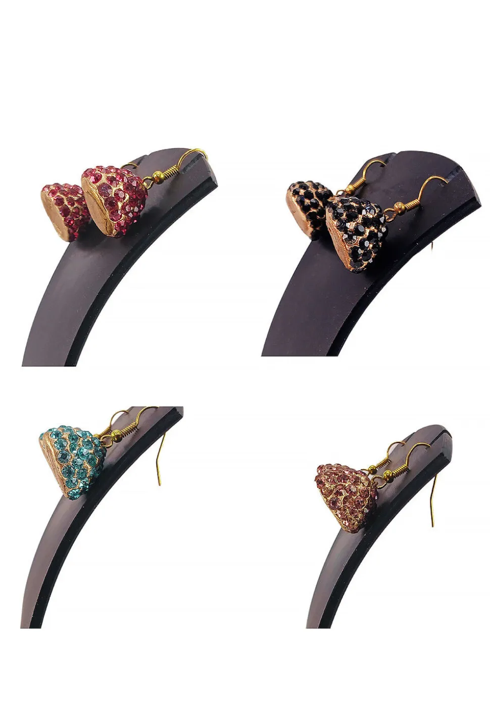 Stone Studded Combo Jhumka Style Earrings