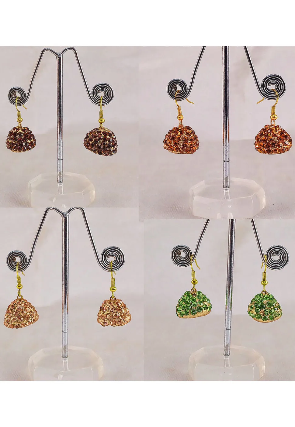 Stone Studded Combo Jhumka Style Earrings