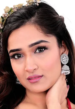 Stone Studded Jhumka Style Earrings