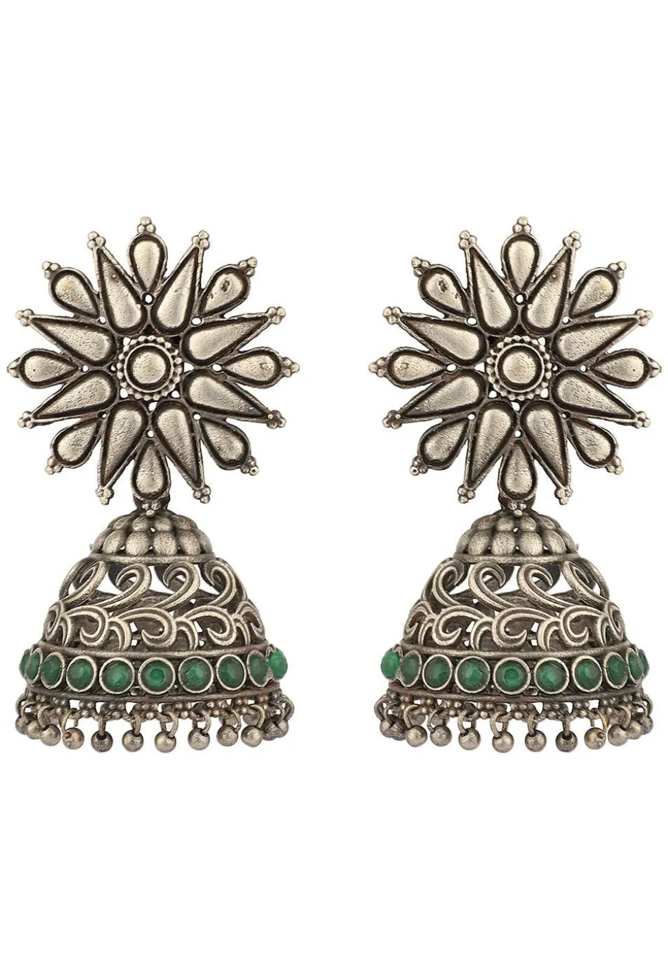 Stone Studded Jhumka Style Earrings