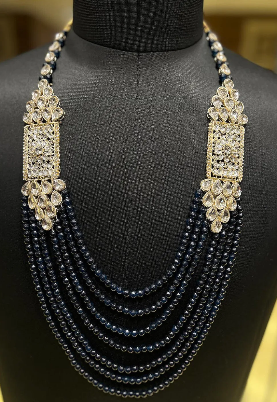 Stone Studded Layered Kanthimala