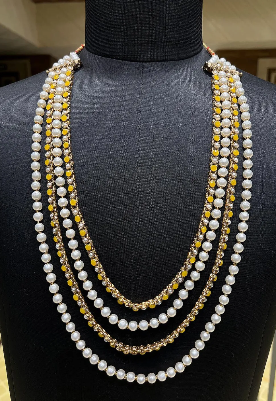 Stone Studded Layered Kanthimala