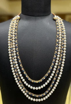 Stone Studded Layered Kanthimala