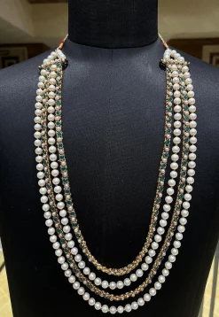Stone Studded Layered Kanthimala