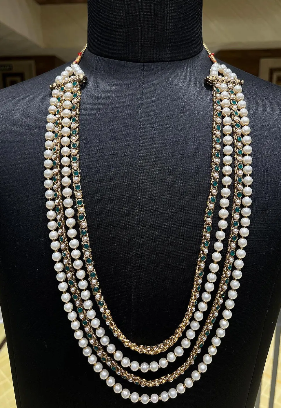 Stone Studded Layered Kanthimala