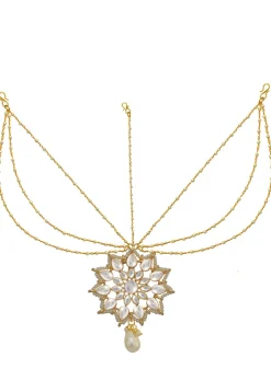 Stone Studded Layered Matha Patti