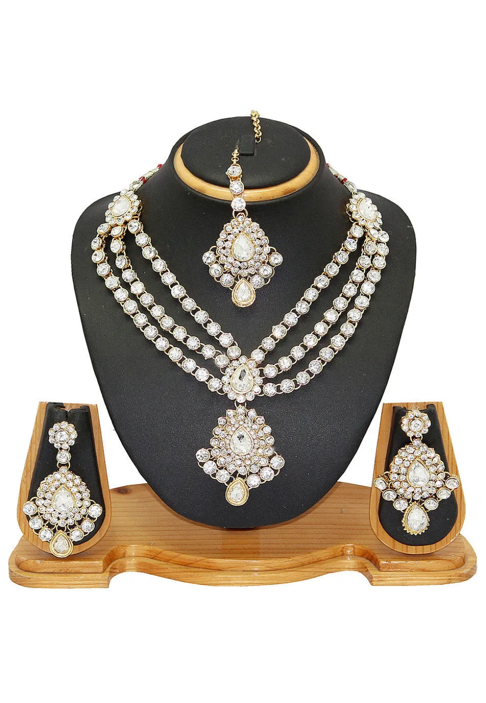 Stone Studded Layered Necklace Set