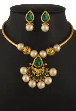 Stone Studded Necklace Set