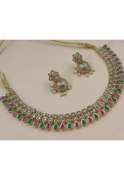 Stone Studded Necklace Set