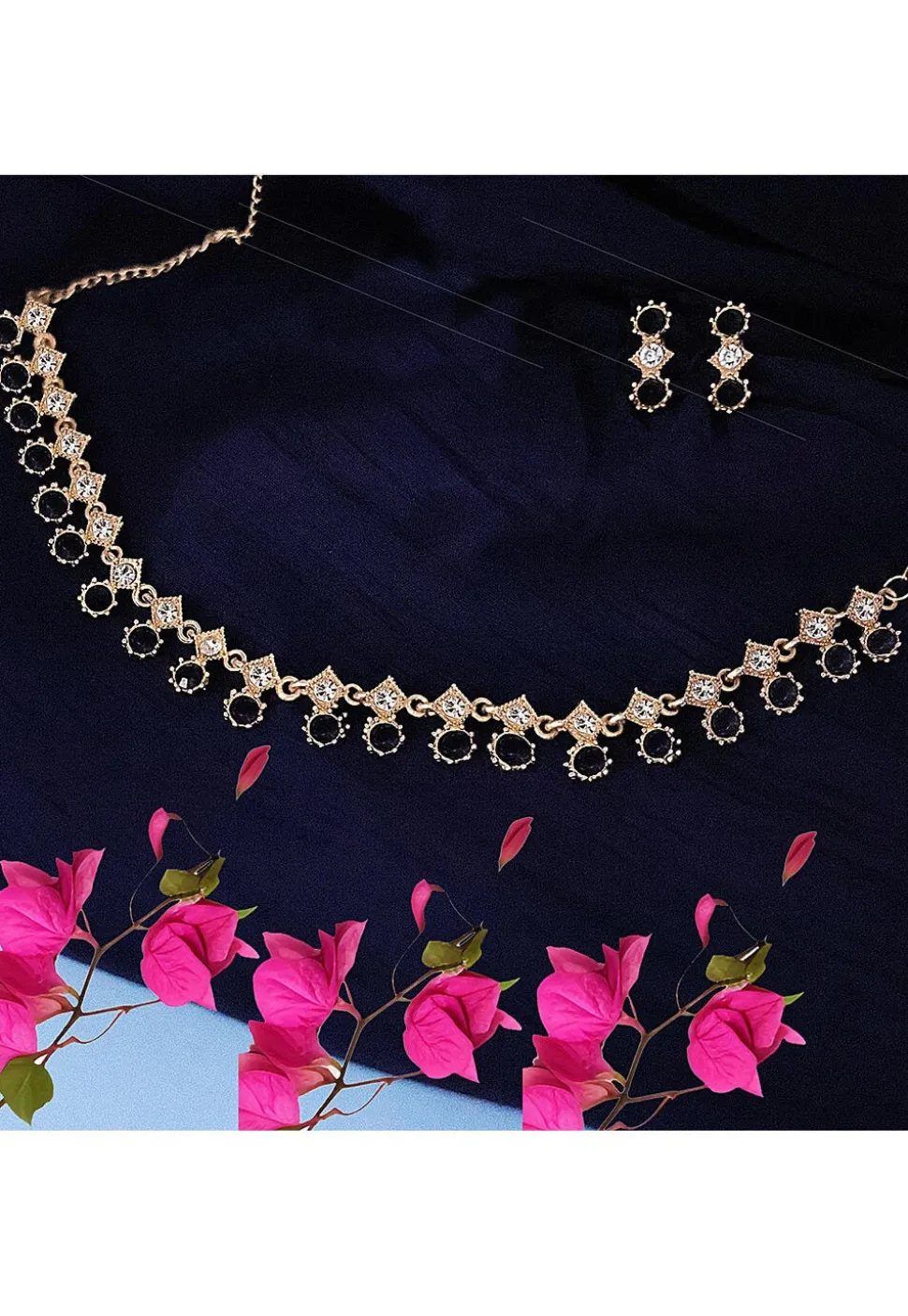 Stone Studded Necklace Set
