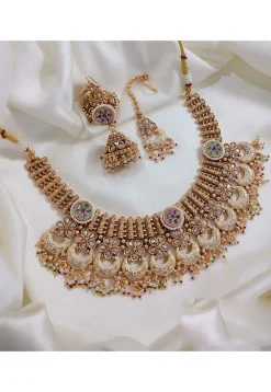 Stone Studded Necklace Set