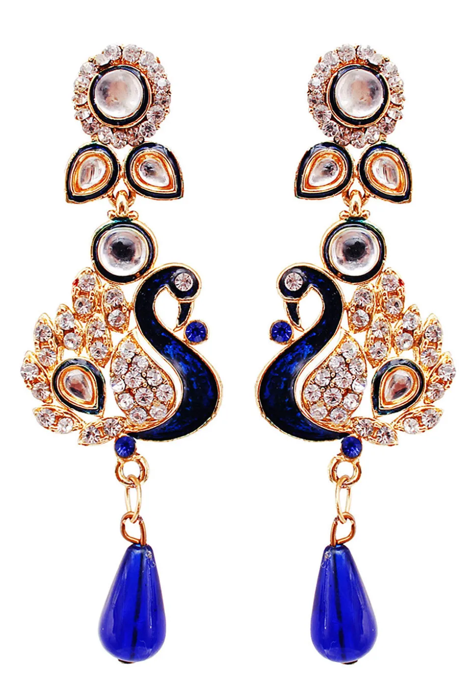 Stone Studded Peacock Style Necklace Set