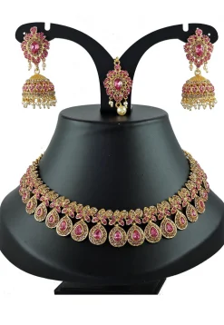 Stones Studded Choker Necklace Set
