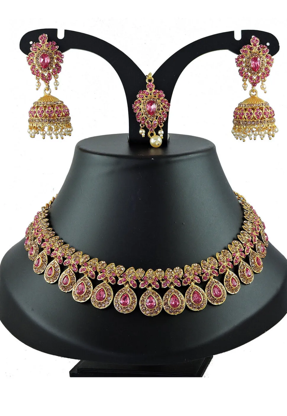 Stones Studded Choker Necklace Set