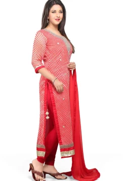 Straight Cut Suit In Red