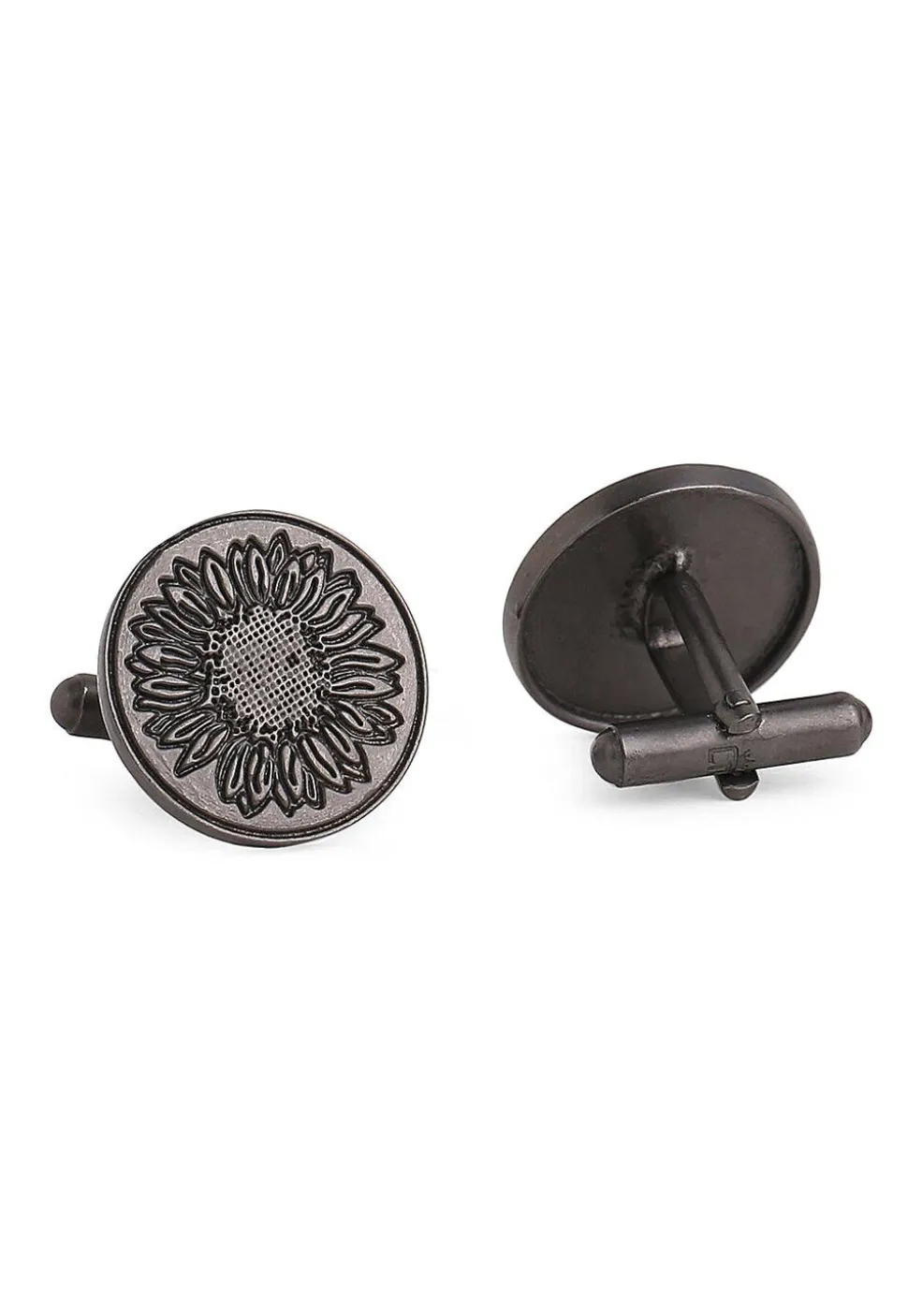 Sunflower Glitter Metallic Cufflink Pair