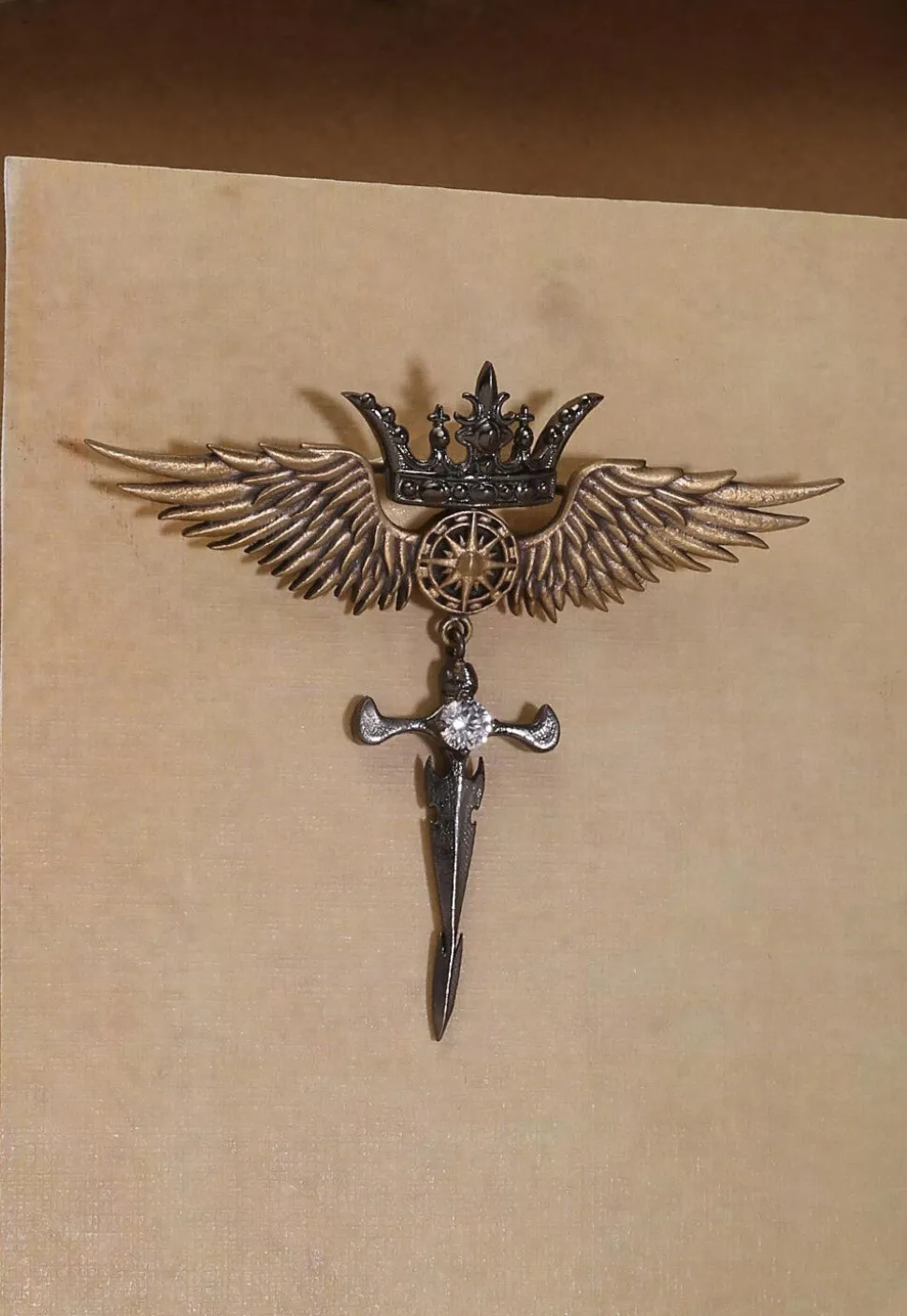 The Crowned Phoenix Metallic Brooch