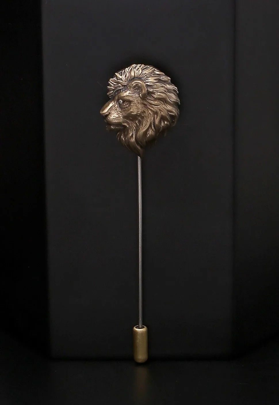 The Side Lion Metallic Lapel Pin
