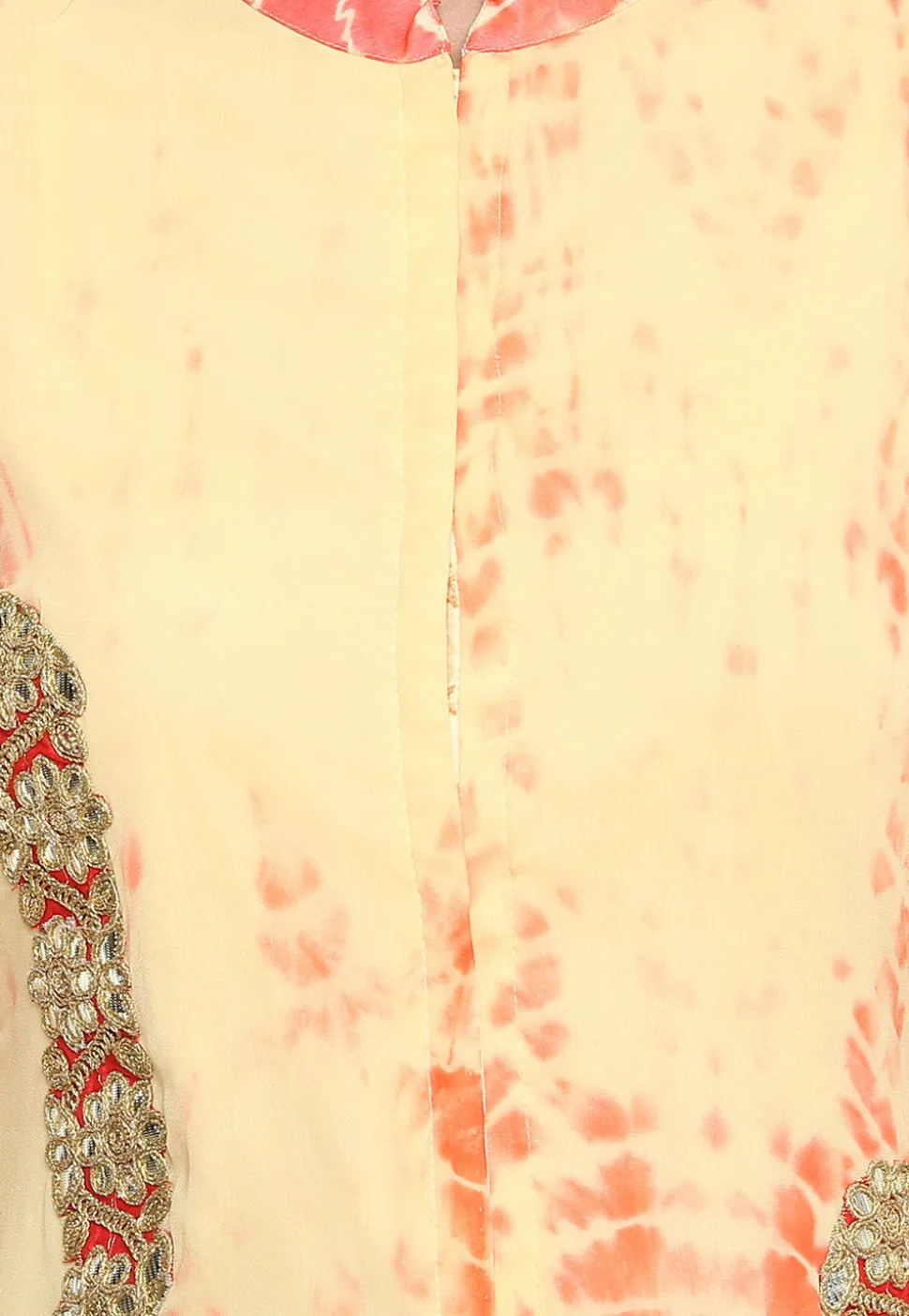 Tie Dyed Georgette Pakistani Suit in Beige