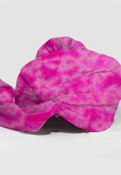 Tie N Dye Printed Pure Kota Silk Unisex Turban in Shaded Pink