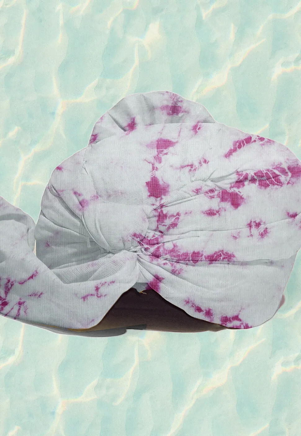 Tie N Dye Pure Kota Silk Kids Turban in White