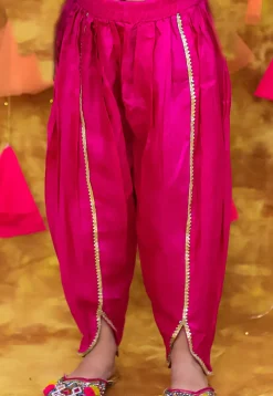Woven Art Silk Jacquard A Line Kurta Set in Purple