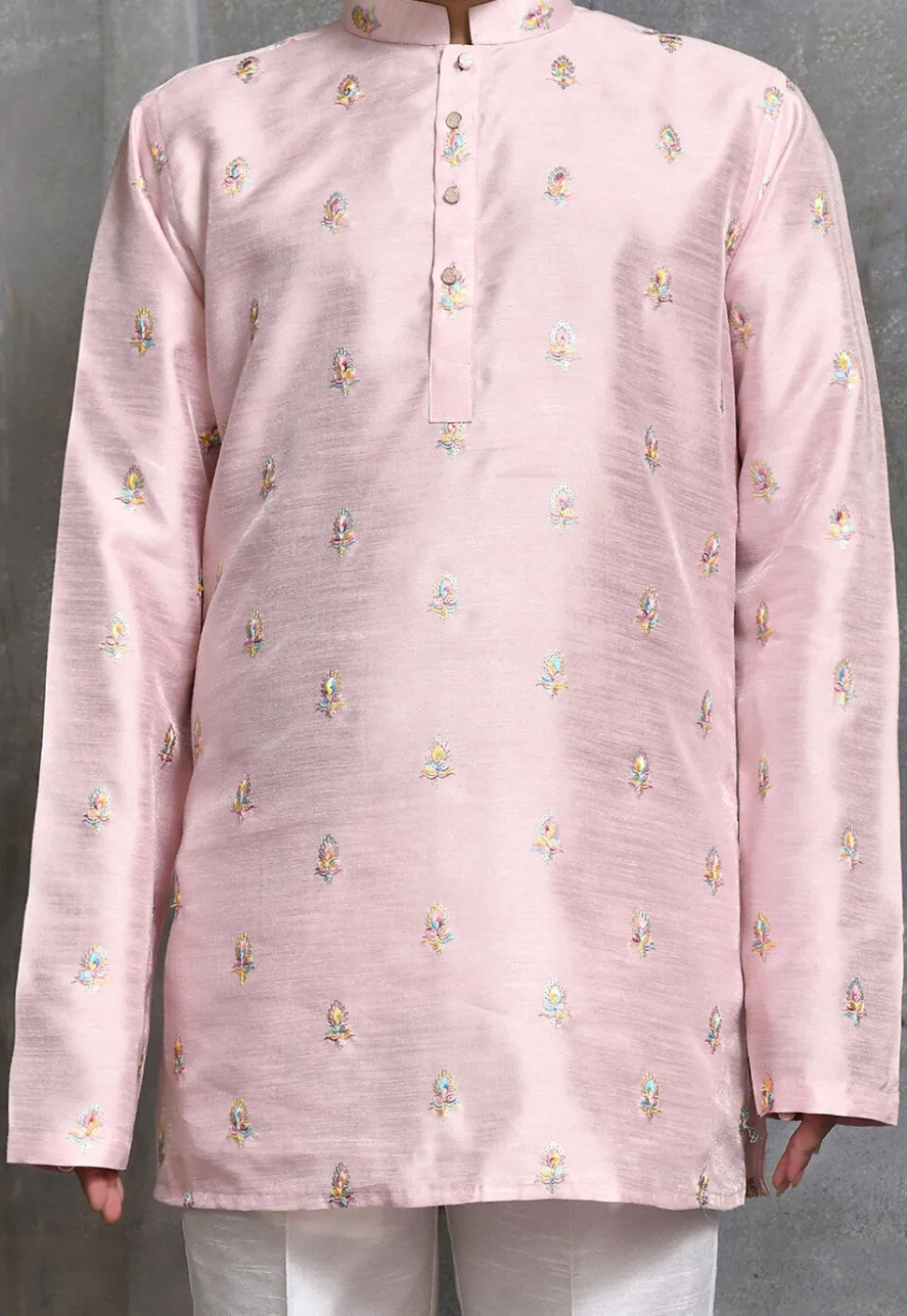Woven Art Silk Jacquard Jodhpuri Suit in Light Purple