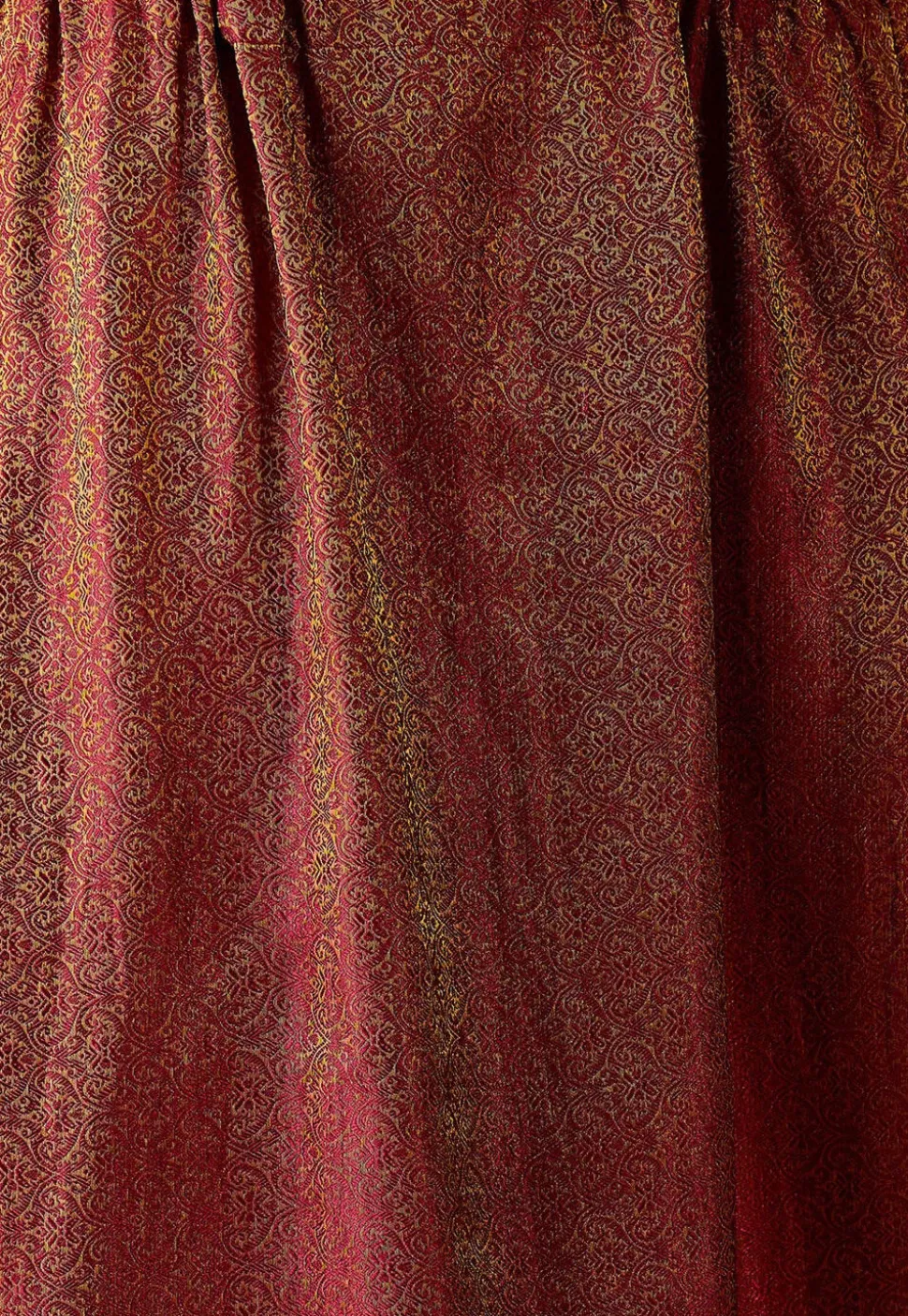 Woven Art Silk Lehenga in Maroon