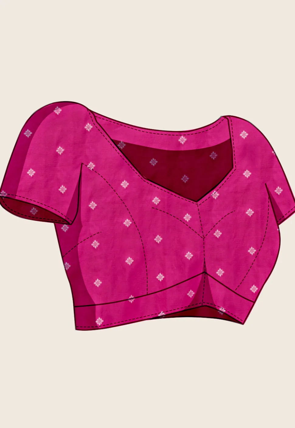 Woven Art Silk Saree in Fuchsia