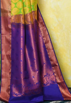 Woven Art Silk Saree in Green